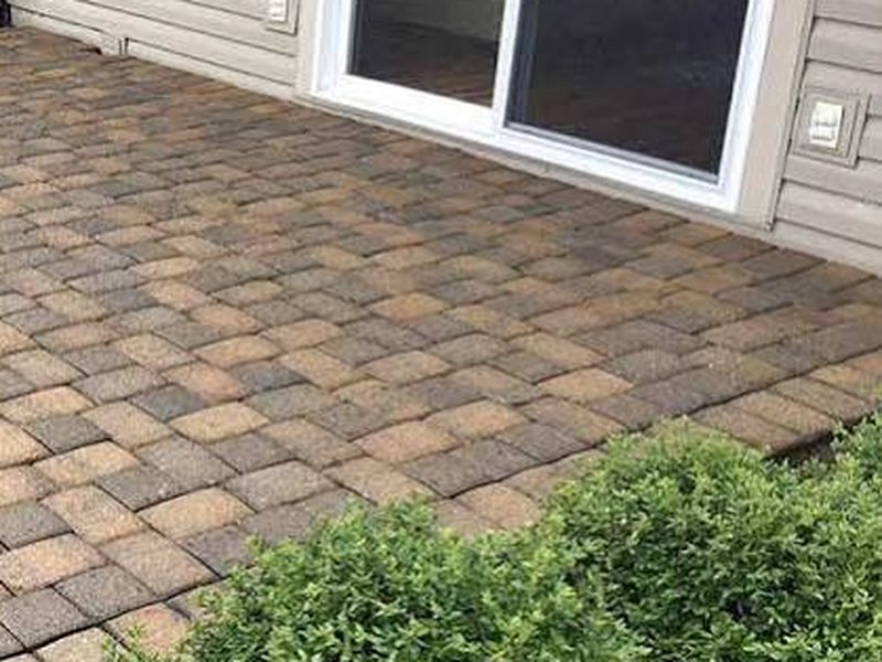 Clean paved patio in Sydney after pressure washing